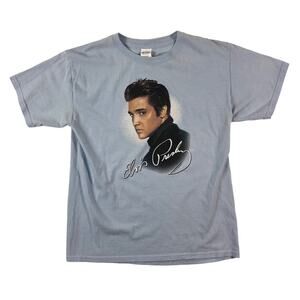 Elvis Presley Baby Blue Rockabilly Graceland Rock n Roll T-Shirt Extra-Small